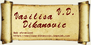 Vasilisa Dikanović vizit kartica